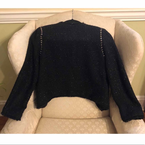 $120 Topshop Tweed Blazer with Sparkle and Studs - Picture 2 of 5